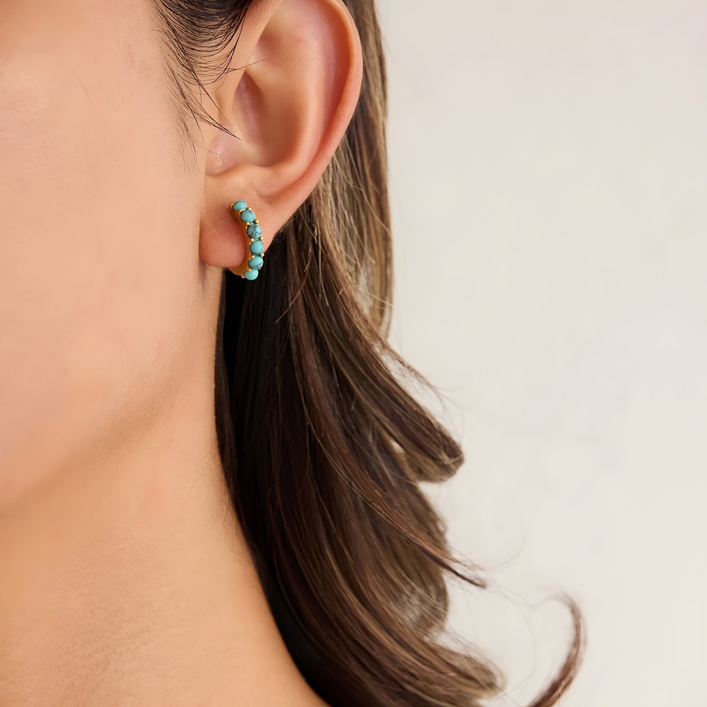 Azure Grace Clip Earrings