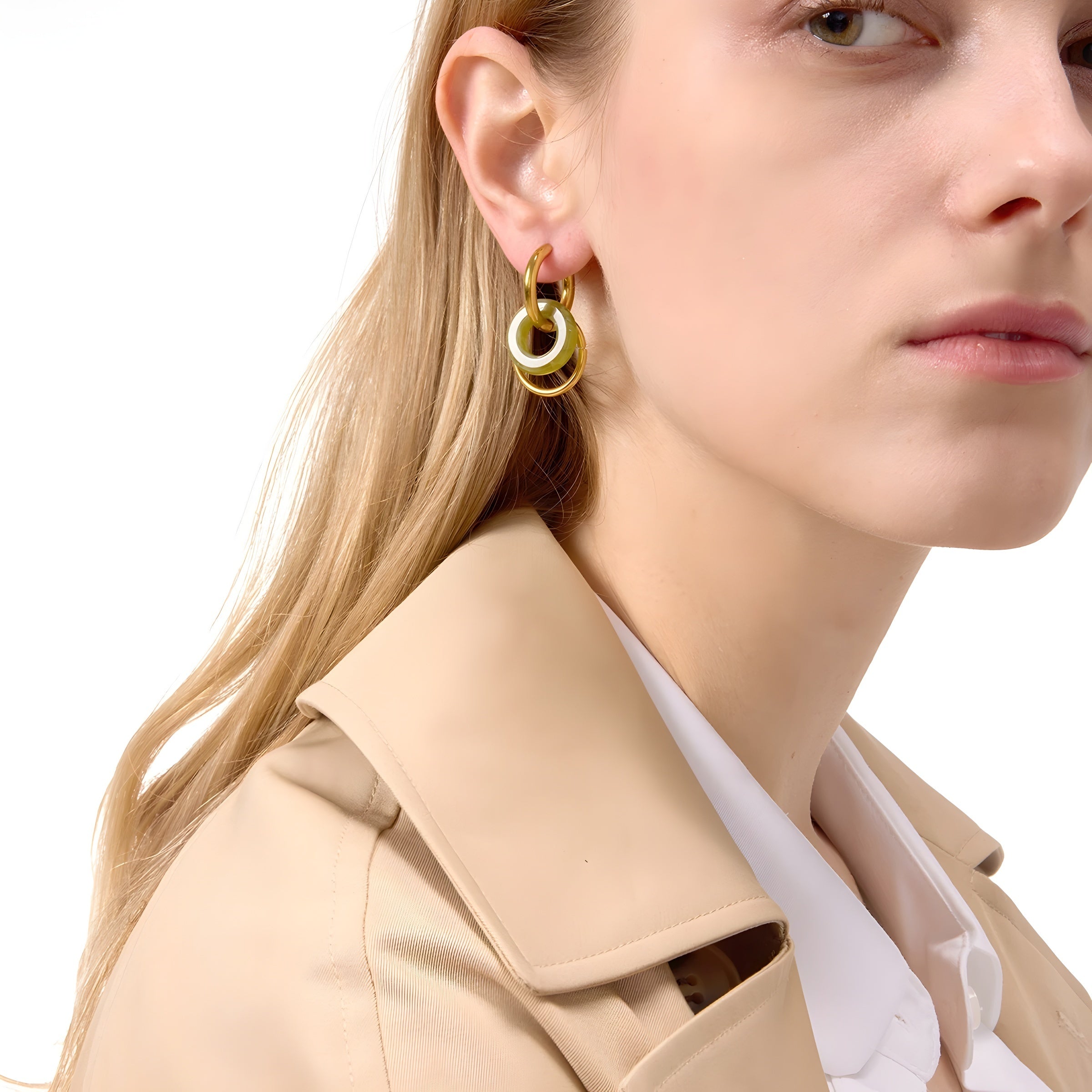 Luna Hollow Drop Earrings