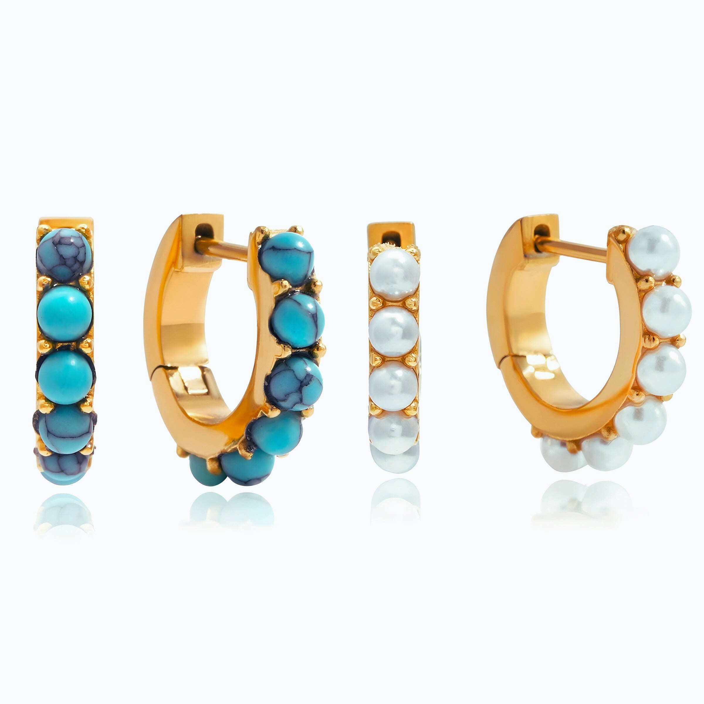 Azure Grace Clip Earrings