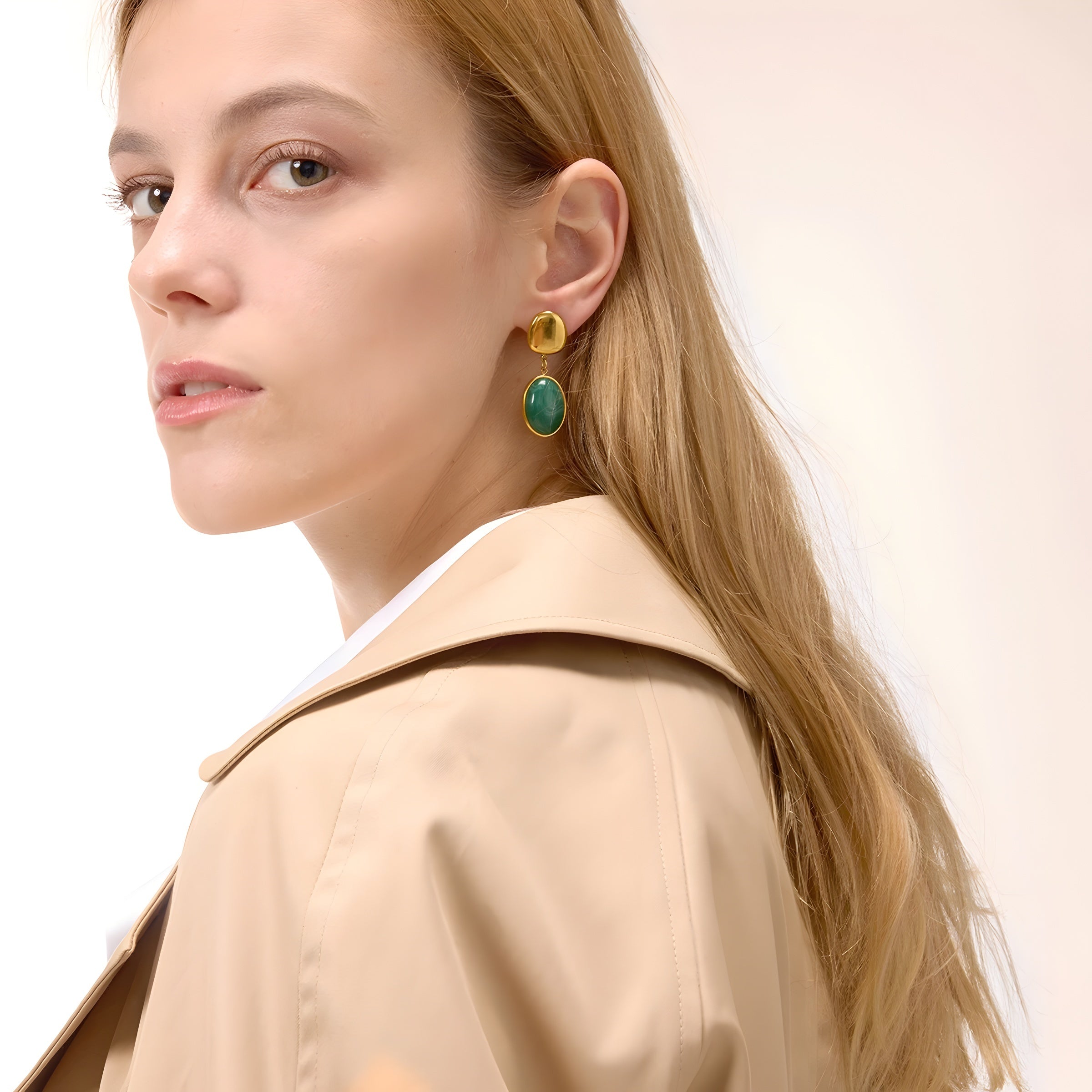 Eden Oval Drop Earrings