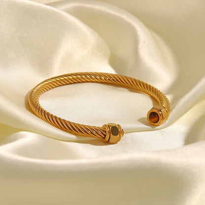 Natural Stone Rib Bracelet