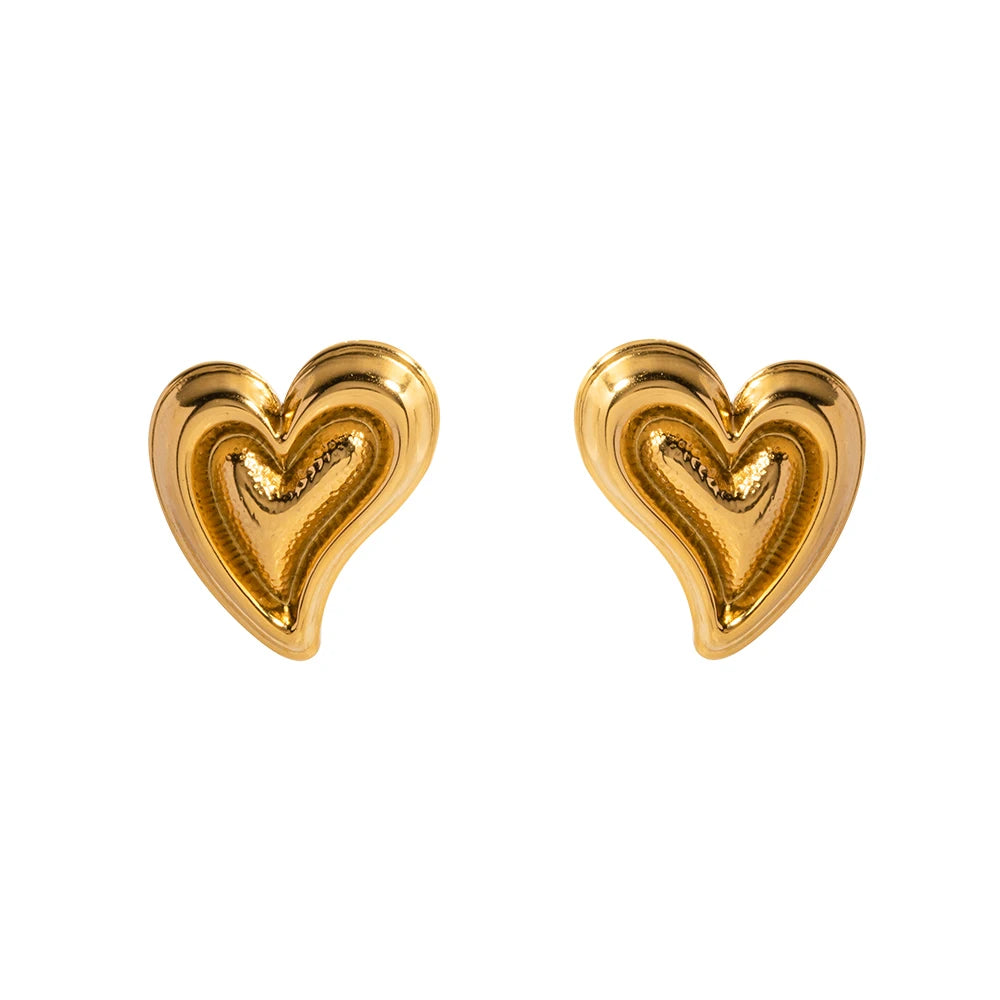 Heart Stud Earrings